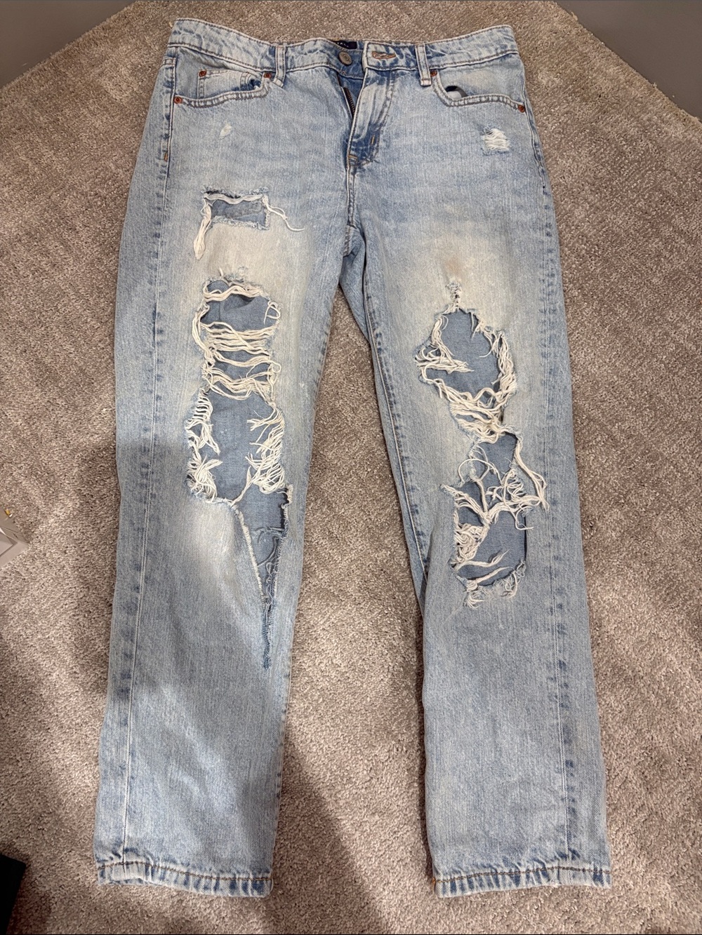 Aeropostale Light Blue Distressed Boyfriend Jeans